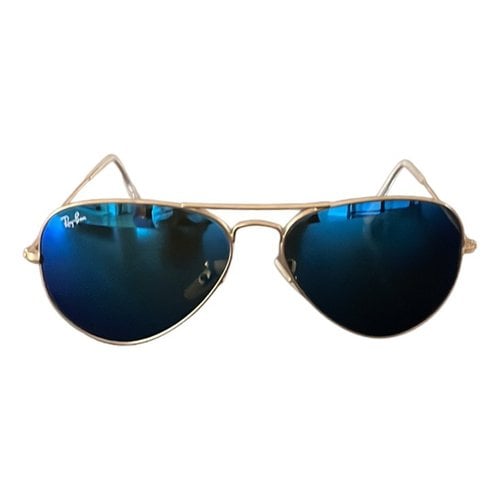 Pre-owned Ray Ban Aviator Sunglasses In Blue