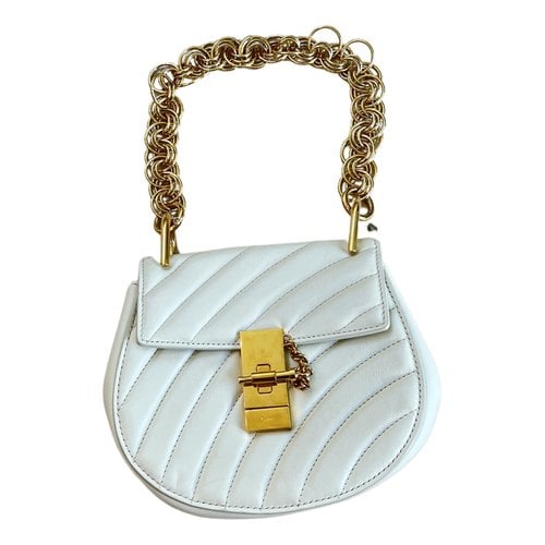 Pre-owned Chloé Drew Leather Handbag In White