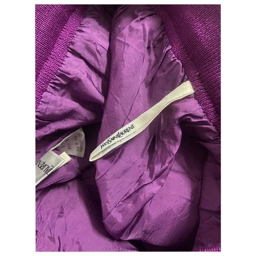 Pre-owned Saint Laurent Wool Skirt In Purple