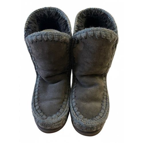 Pre-owned Mou Snow Boots In Grey