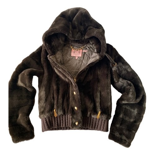 Pre-owned Juicy Couture Faux Fur Jacket In Brown