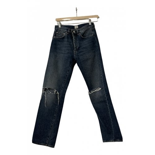 Pre-owned Totãªme Original Straight Jeans In Navy