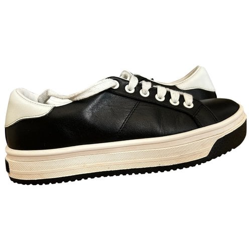 Pre-owned Marc Jacobs Leather Trainers In Black