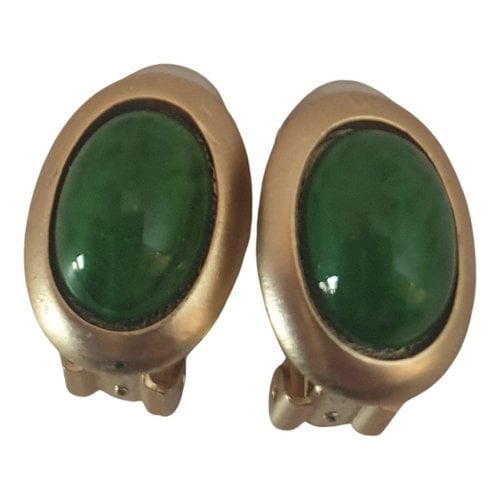 Pre-owned Guy Laroche Earrings In Green
