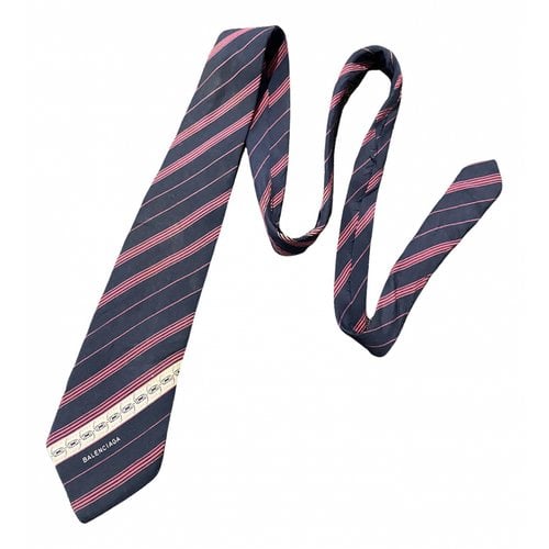 Pre-owned Balenciaga Silk Tie In Multicolour