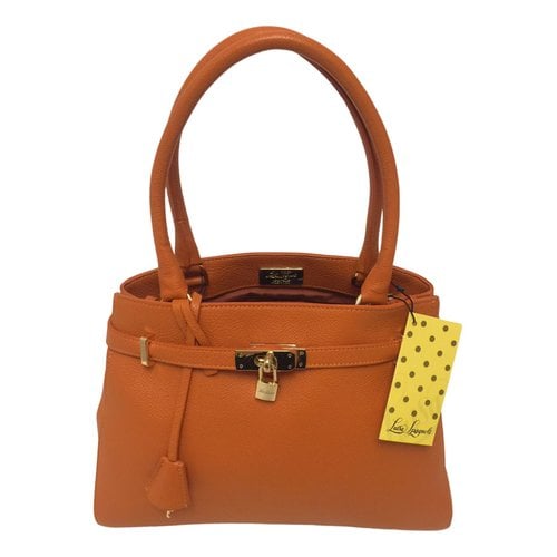 Pre-owned Luisa Spagnoli Leather Handbag In Orange