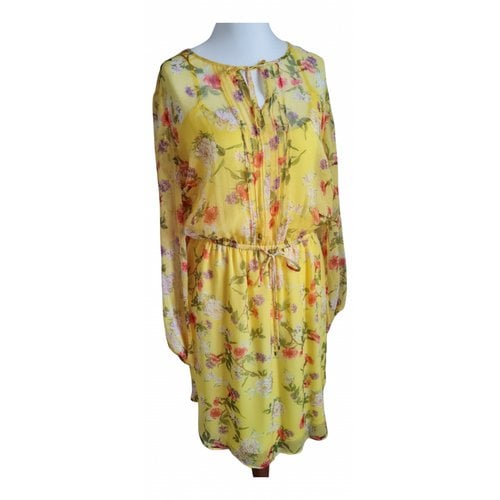 Pre-owned Lauren Ralph Lauren Silk Maxi Dress In Yellow
