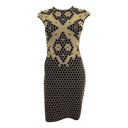 Pre-owned Alexander Mcqueen Mid-length Dress In Yellow