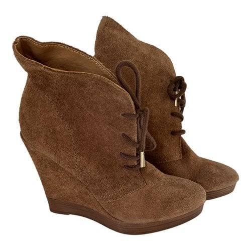 Pre-owned Michael Kors Ankle Boots In Camel
