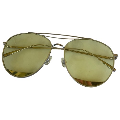 Pre-owned Gentle Monster Aviator Sunglasses In Gold