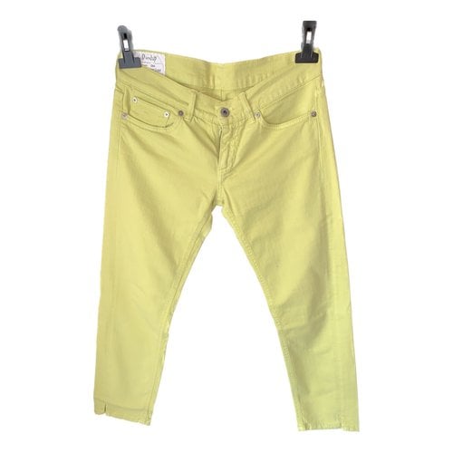 Pre-owned Dondup Slim Jeans In Yellow