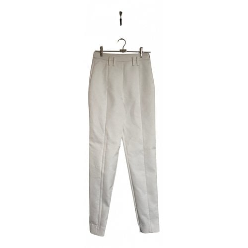 Pre-owned Khaite Straight Pants In White