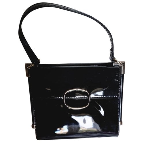 Pre-owned Roger Vivier Patent Leather Handbag In Black