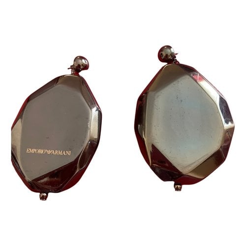 Pre-owned Emporio Armani Ceramic Earrings In Anthracite