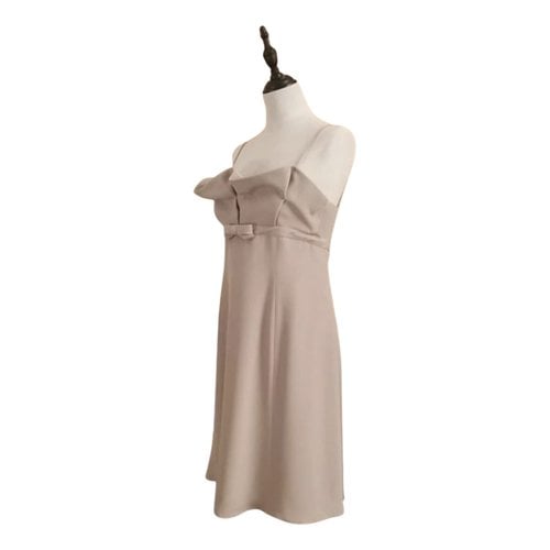 Pre-owned Armani Collezioni Silk Mid-length Dress In Grey