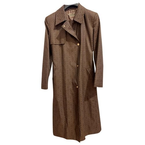 Pre-owned Roccobarocco Coat In Brown