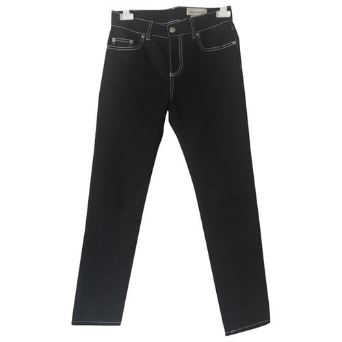 Pre-owned Alexander Mcqueen Straight Jeans In Black