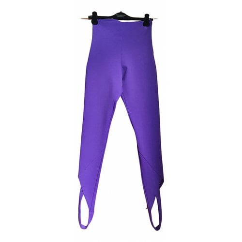 Pre-owned Attico Trousers In Purple