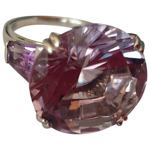 Pre-owned Mauboussin White Gold Ring In Purple