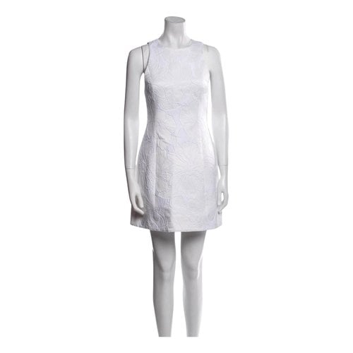 Pre-owned Alice And Olivia Mini Dress In White