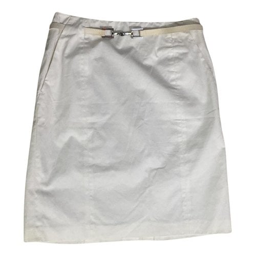 Pre-owned Max Mara Atelier Mid-length Skirt In White