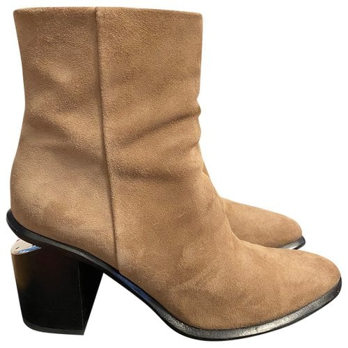 Pre-owned Alexander Wang Ankle Boots In Beige