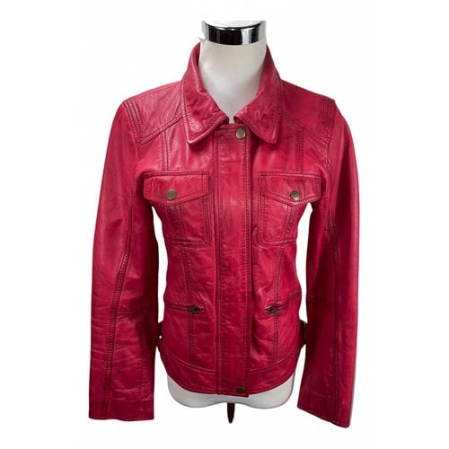 Pre-owned Public School Leather Suit Jacket In Red