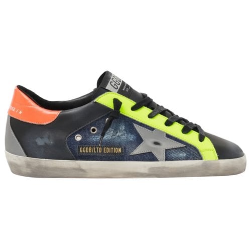 Pre-owned Golden Goose Superstar Leather Trainers In Blue