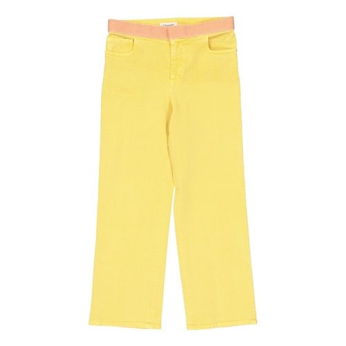 Pre-owned Chanel Straight Jeans In Yellow