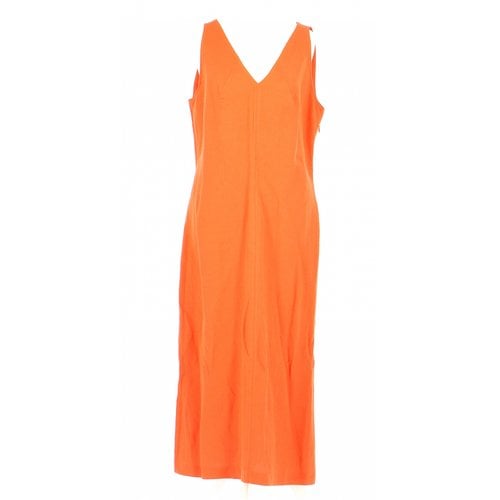 Pre-owned Marella Linen Dress In Orange