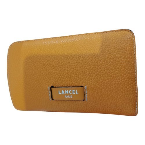 Pre-owned Lancel Leather Wallet In Orange