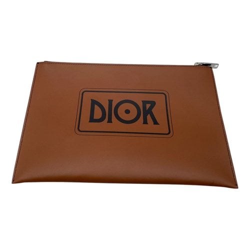Pre-owned Dior Leather Small Bag In Camel