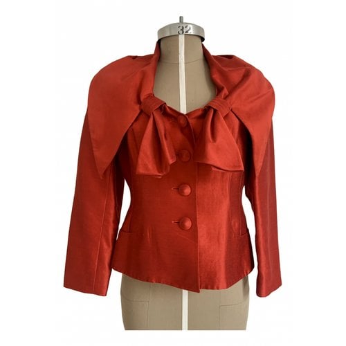 Pre-owned Emmanuelle Khanh Short Vest In Red