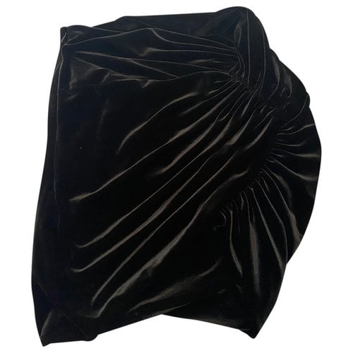 Pre-owned Alexandre Vauthier Velvet Mini Skirt In Black