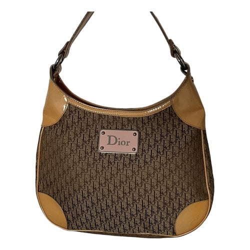 Pre-owned Dior Street Chic Hobo Cloth Handbag In Brown