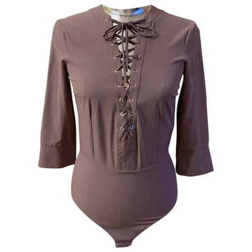 Pre-owned Elisabetta Franchi Top In Brown
