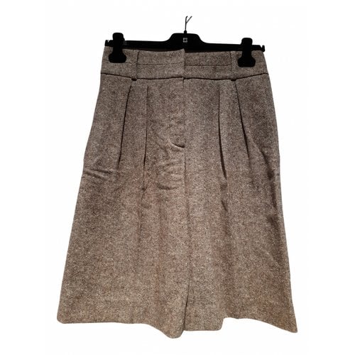 Pre-owned Chloé Wool Short Pants In Brown