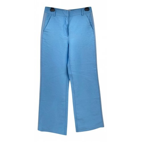 Pre-owned Designers Remix Straight Pants In Blue