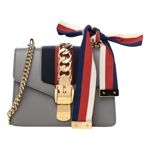 Pre-owned Gucci Sylvie Flap Chain Leather Crossbody Bag In Multicolour