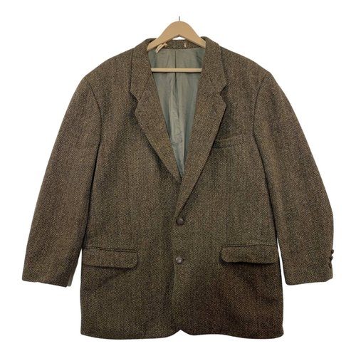 Pre-owned Harris Tweed Tweed Coat In Brown