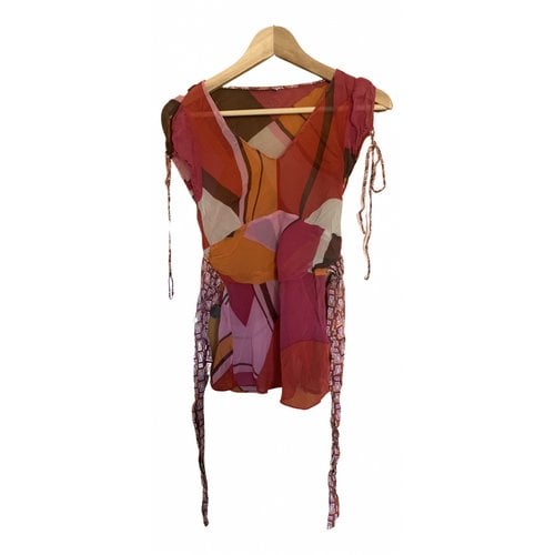 Pre-owned Guess Silk Blouse In Multicolour