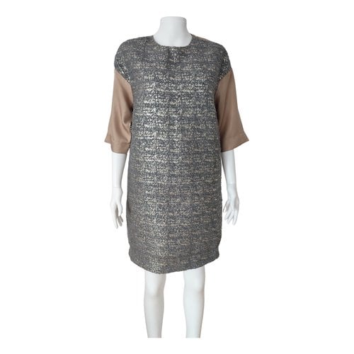 Pre-owned By Malene Birger Wool Mini Dress In Multicolour