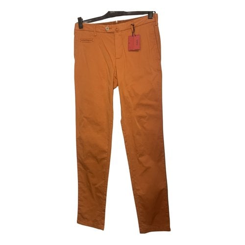 Pre-owned Isaia Trousers In Orange