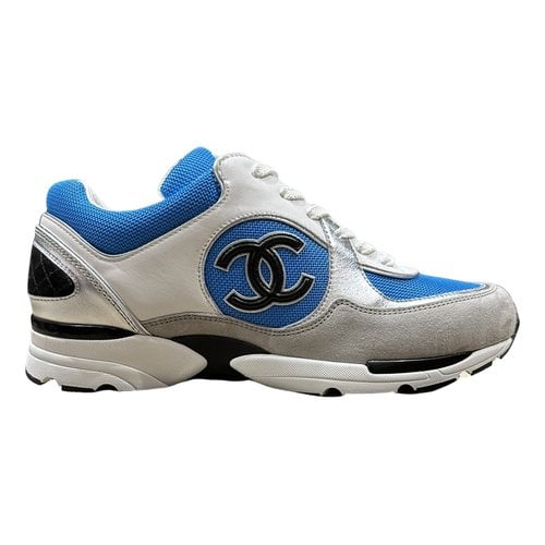 Pre-owned Chanel Low Trainers In Blue