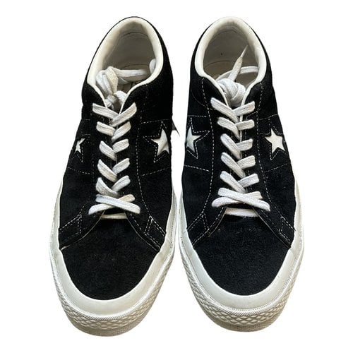 Pre-owned Converse Low Trainers In Black