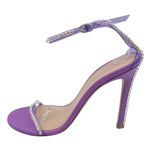 Pre-owned Stuart Weitzman Glitter Sandals In Purple