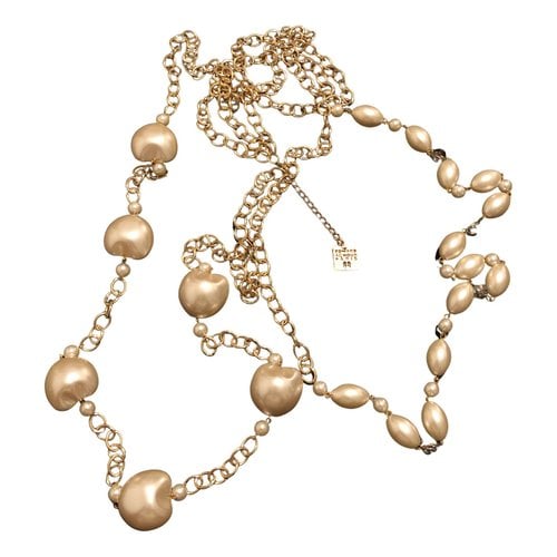 Pre-owned Edward Achour Long Necklace In Gold