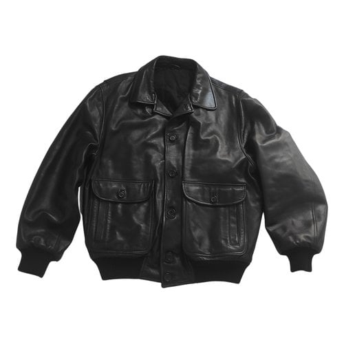 Pre-owned Ermenegildo Zegna Leather Coat In Black