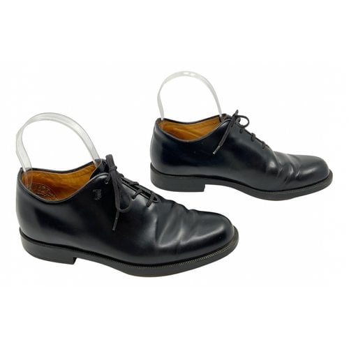 Pre-owned Tod's Leather Lace Ups In Black
