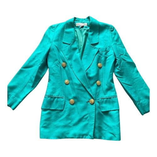 Pre-owned Dior Blazer In Turquoise